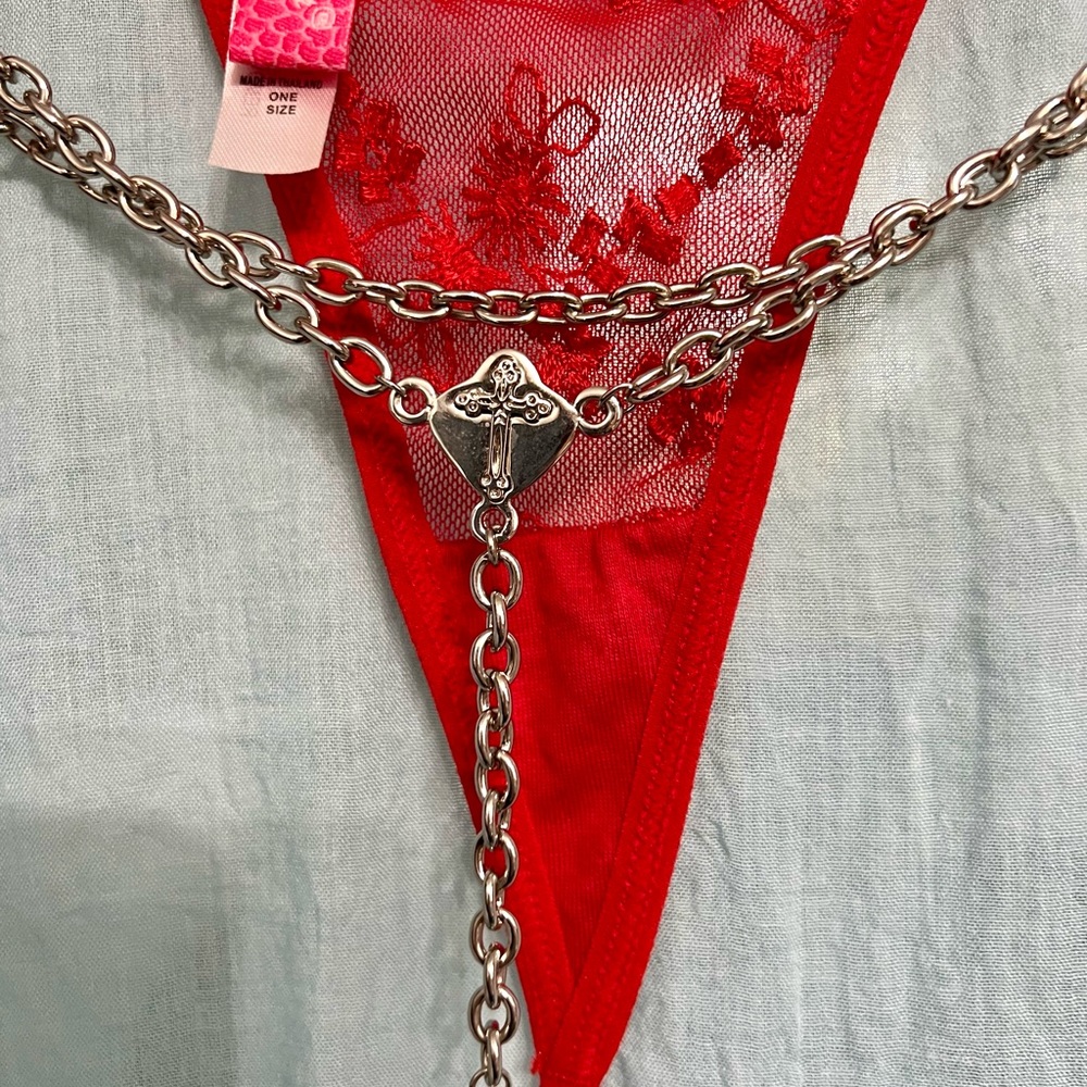 Biker style chain G string